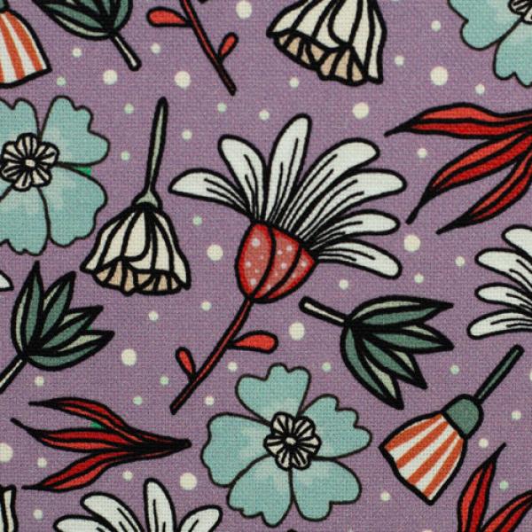 Canvas Garden Stories by Emjo Design Blumen auf Flieder von Swafing